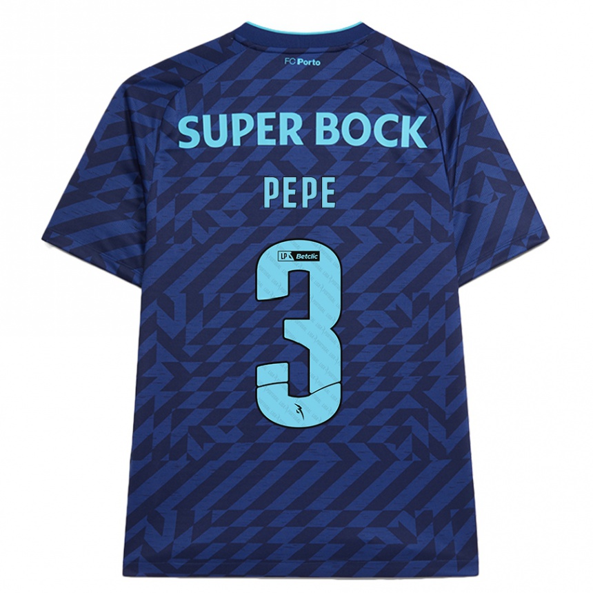 Homme Football Maillot Pepe #3 Bleu Marine Troisieme 2024/25