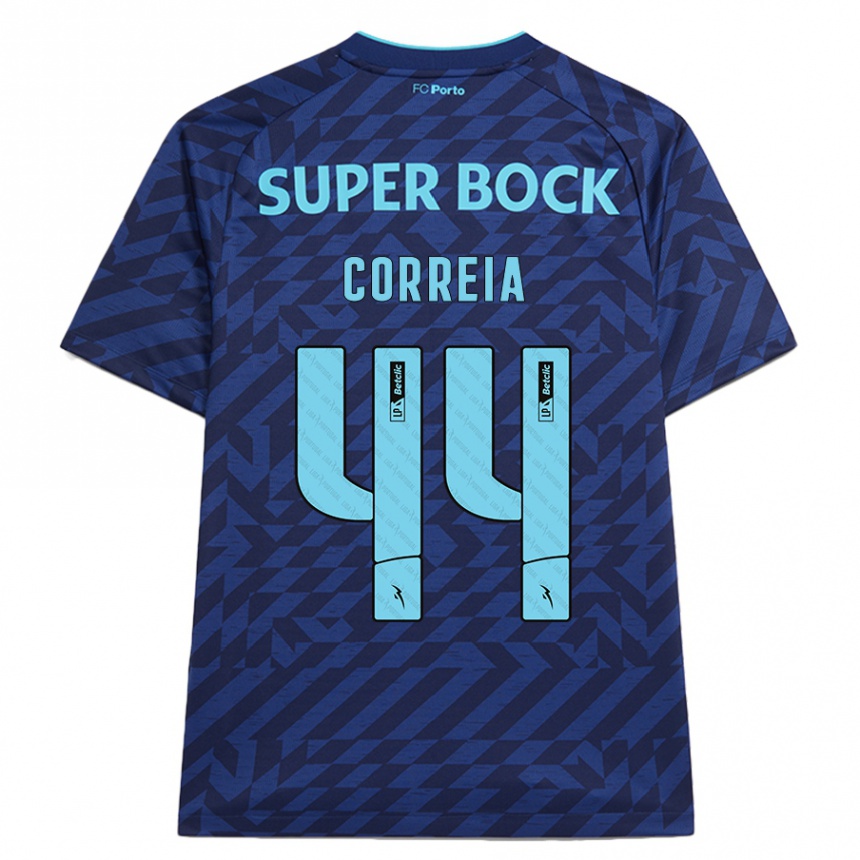 Homme Football Maillot Romain Correia #44 Bleu Marine Troisieme 2024/25