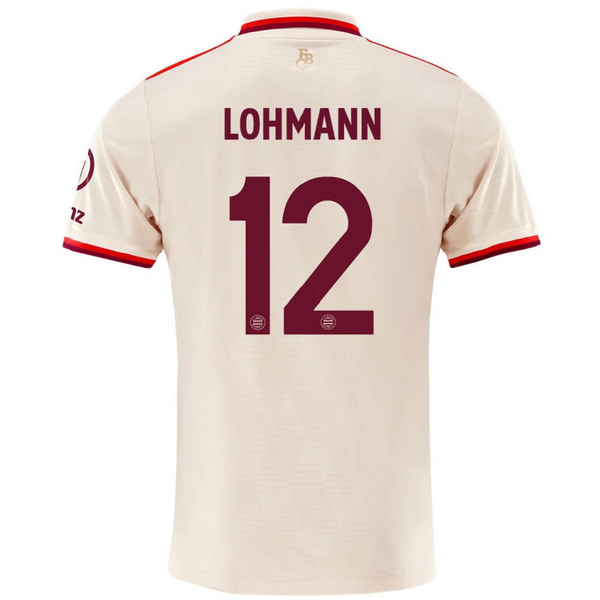 Homme Football Maillot Sydney Lohmann #12 Lin Troisieme 2024/25