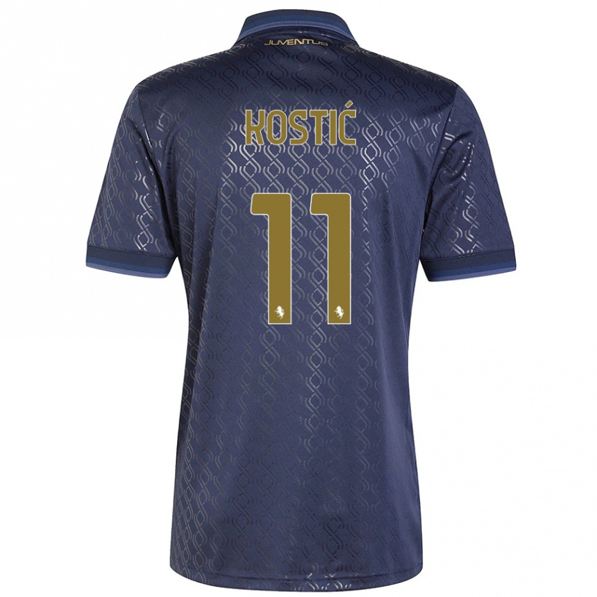 Homme Football Maillot Filip Kostic #11 Bleu Marine Troisieme 2024/25