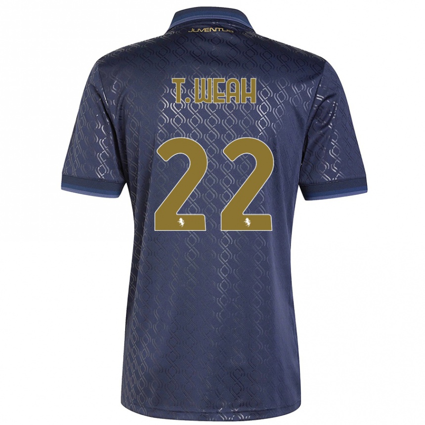 Homme Football Maillot Timothy Weah #22 Bleu Marine Troisieme 2024/25