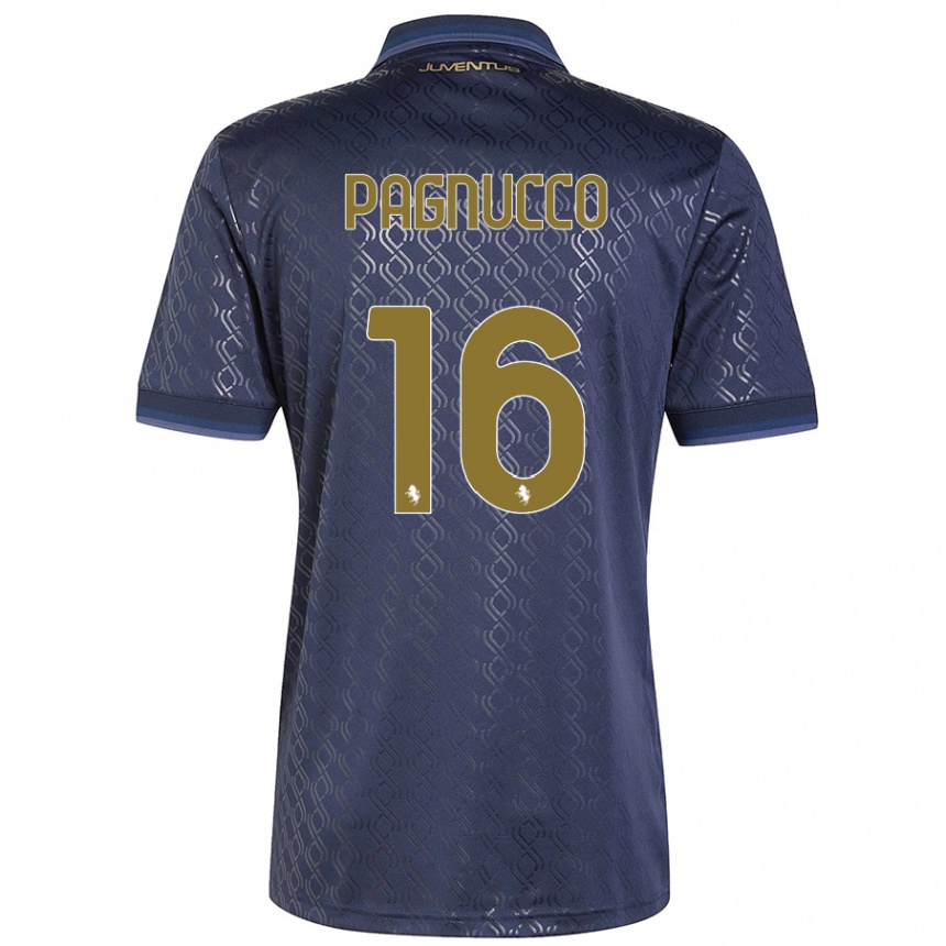 Homme Football Maillot Filippo Pagnucco #16 Bleu Marine Troisieme 2024/25