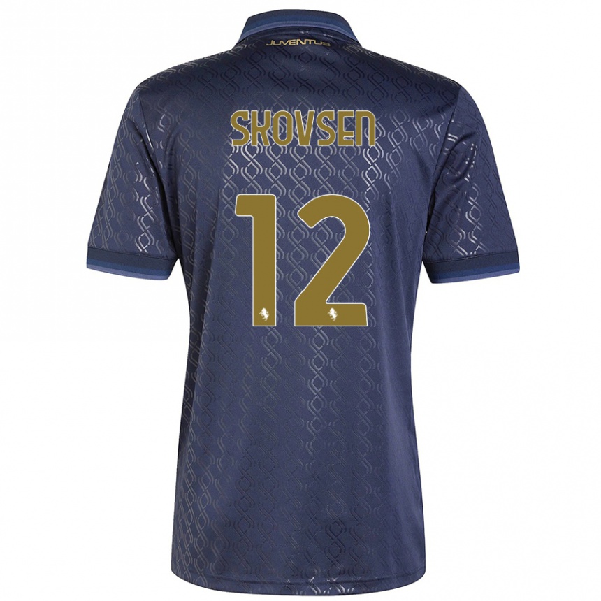 Homme Football Maillot Matilde Lundorf Skovsen #12 Bleu Marine Troisieme 2024/25