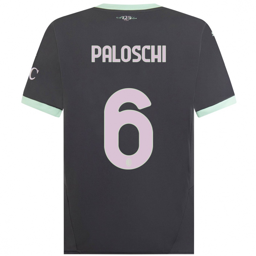 Homme Football Maillot Dorian Paloschi #6 Gris Troisieme 2024/25