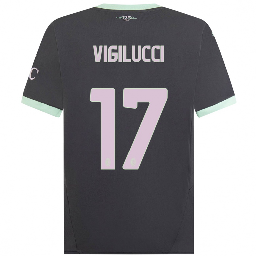 Homme Football Maillot Valery Vigilucci #17 Gris Troisieme 2024/25