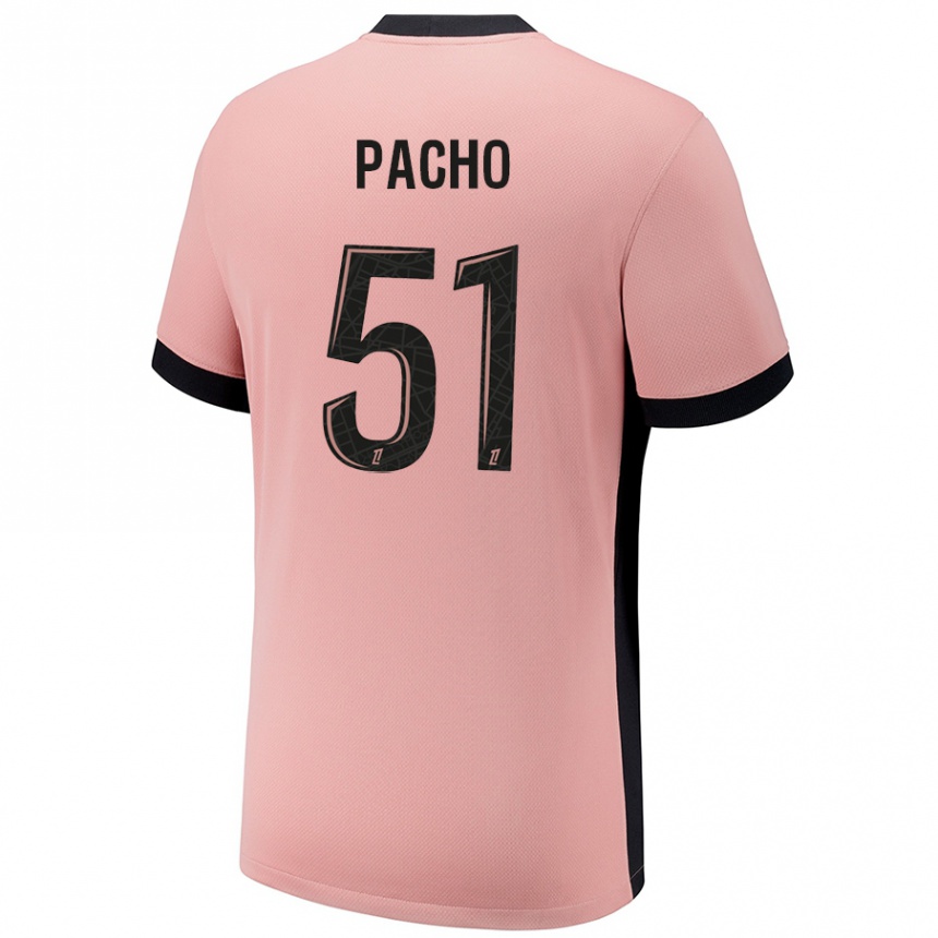 Homme Football Maillot Willian Pacho #51 Rouille Rose Troisieme 2024/25