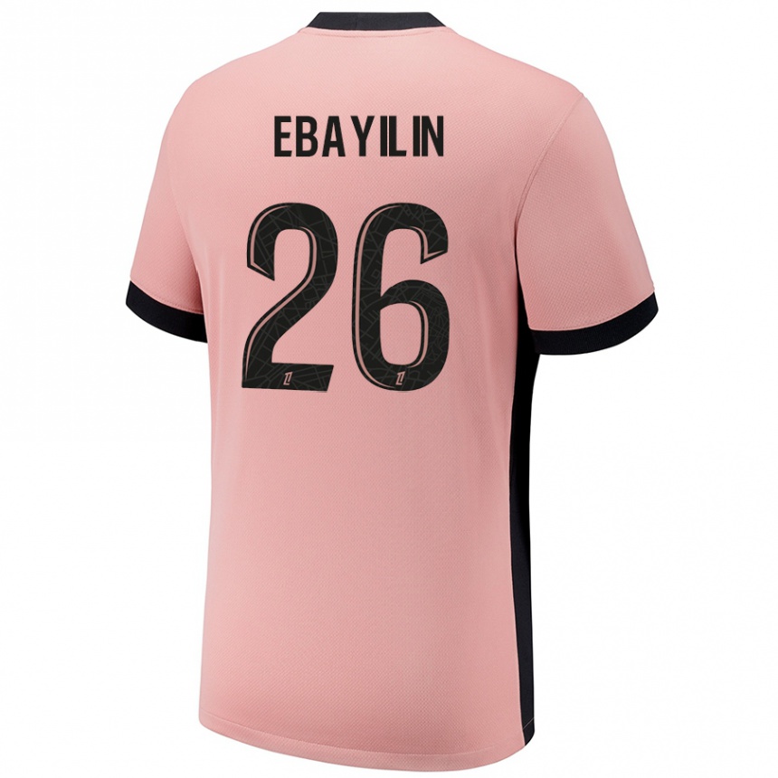 Homme Football Maillot Anaïs Ebayilin #26 Rouille Rose Troisieme 2024/25