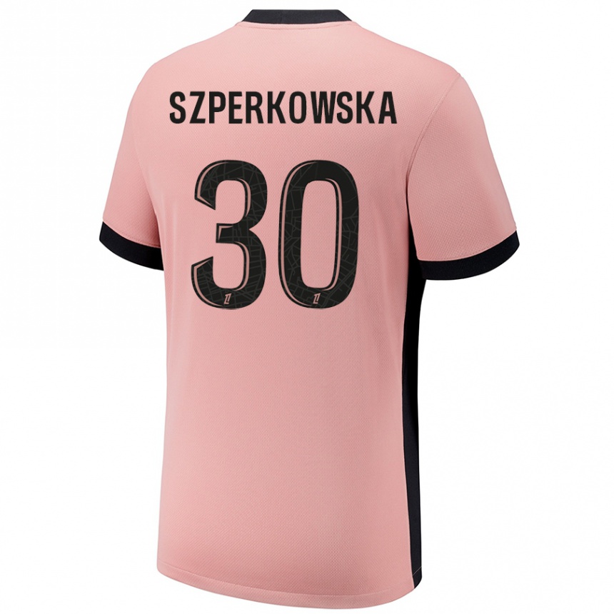 Homme Football Maillot Oliwia Szperkowska #30 Rouille Rose Troisieme 2024/25