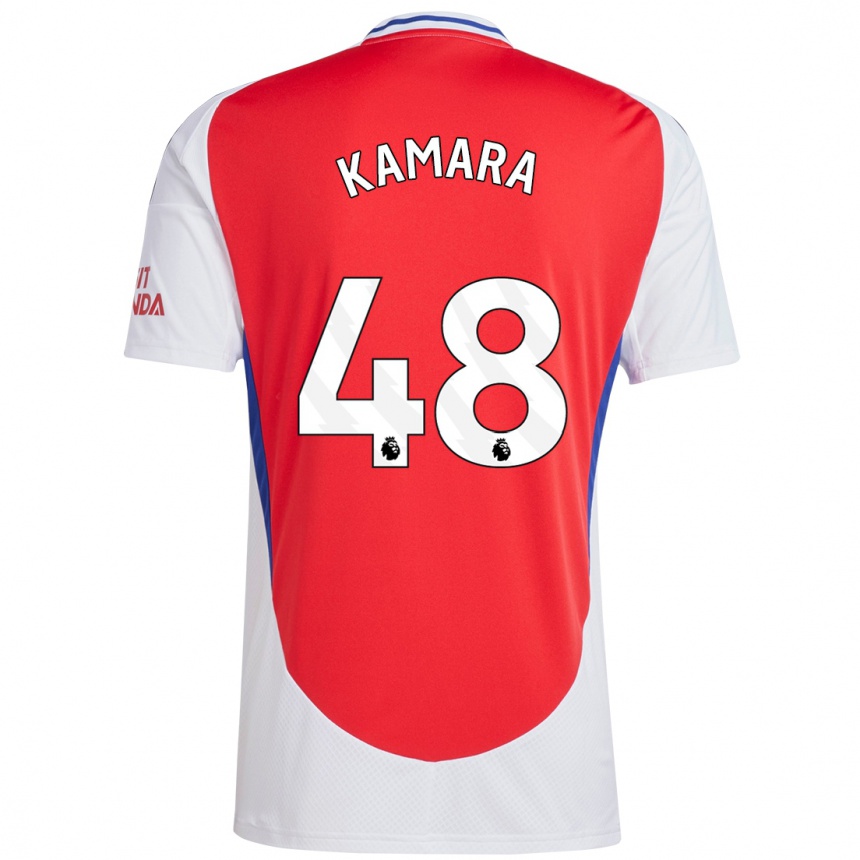 Femme Football Maillot Osman Kamara #48 Rouge Blanc Tenues Domicile 2024/25