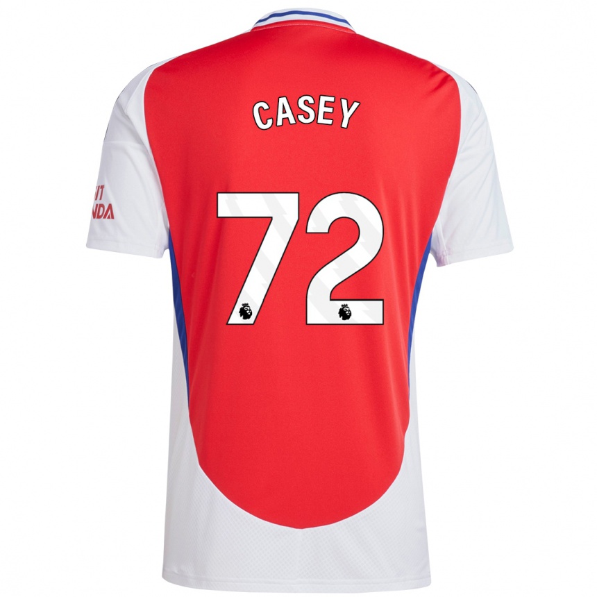 Femme Football Maillot Dan Casey #72 Rouge Blanc Tenues Domicile 2024/25