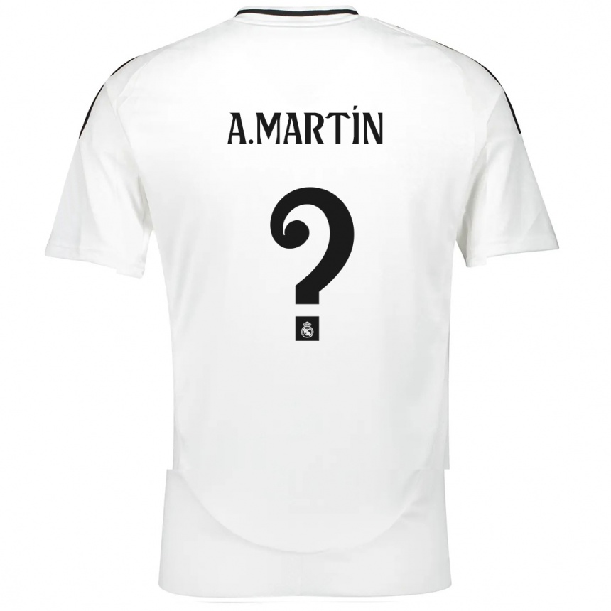 Femme Football Maillot Álex Martín #0 Blanc Tenues Domicile 2024/25