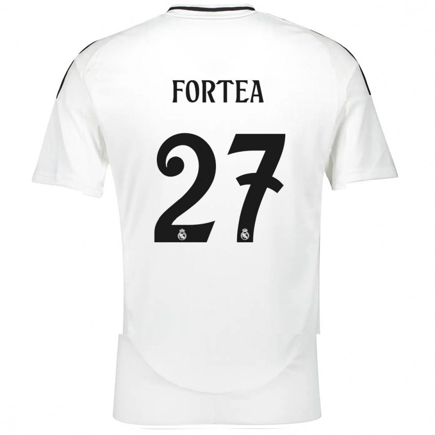 Femme Football Maillot Jesús Fortea #27 Blanc Tenues Domicile 2024/25