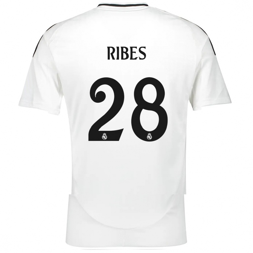 Femme Football Maillot Kike Ribes #28 Blanc Tenues Domicile 2024/25