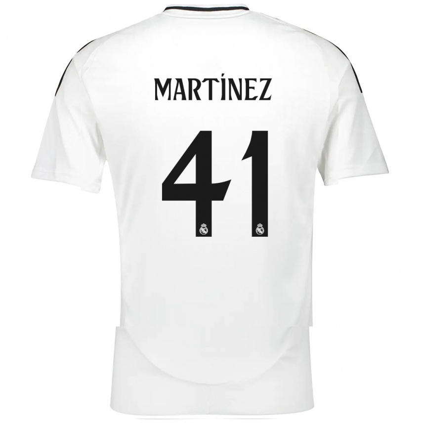 Femme Football Maillot Joan Martínez #41 Blanc Tenues Domicile 2024/25