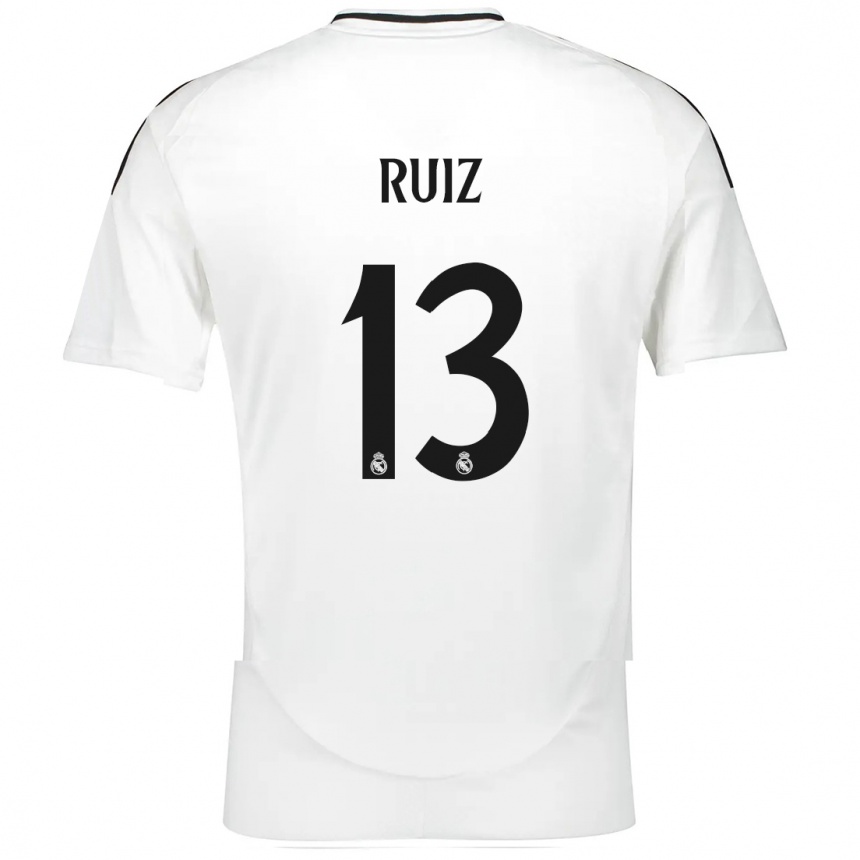 Femme Football Maillot Guillermo Ruiz #13 Blanc Tenues Domicile 2024/25