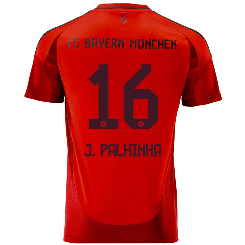 Femme Football Maillot João Palhinha #16 Rouge Tenues Domicile 2024/25