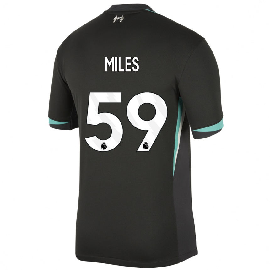 Femme Football Maillot Terence Miles #59 Noir Anthracite Blanc Tenues Extérieur 2024/25