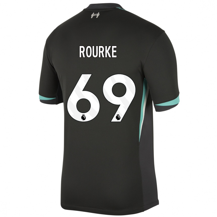 Femme Football Maillot Fidel O'rourke #69 Noir Anthracite Blanc Tenues Extérieur 2024/25