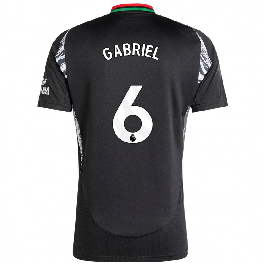 Femme Football Maillot Gabriel Magalhaes #6 Noir Tenues Extérieur 2024/25