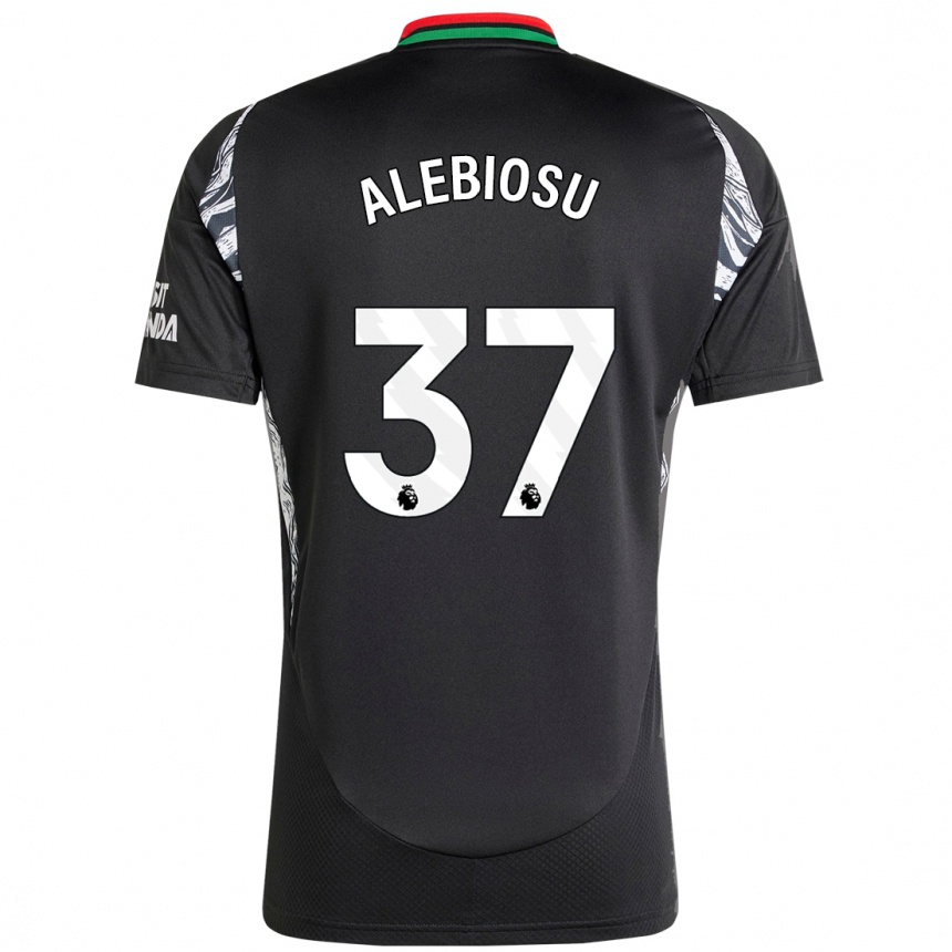 Femme Football Maillot Ryan Alebiosu #37 Noir Tenues Extérieur 2024/25