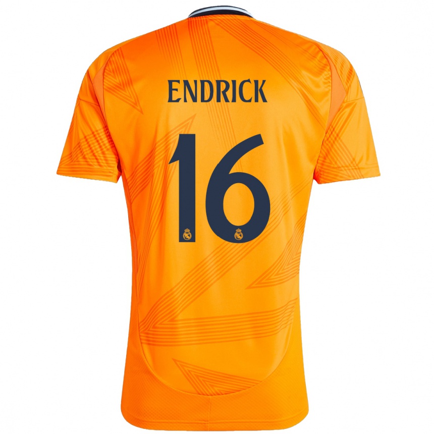 Femme Football Maillot Endrick #16 Orange Tenues Extérieur 2024/25