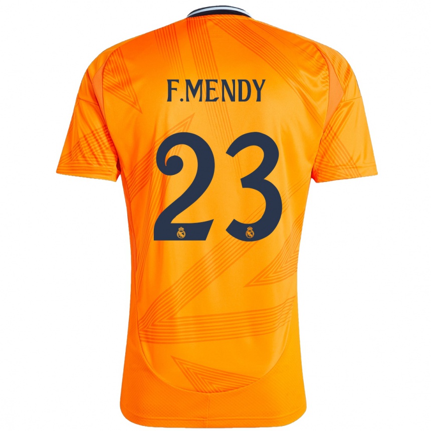 Femme Football Maillot Ferland Mendy #23 Orange Tenues Extérieur 2024/25