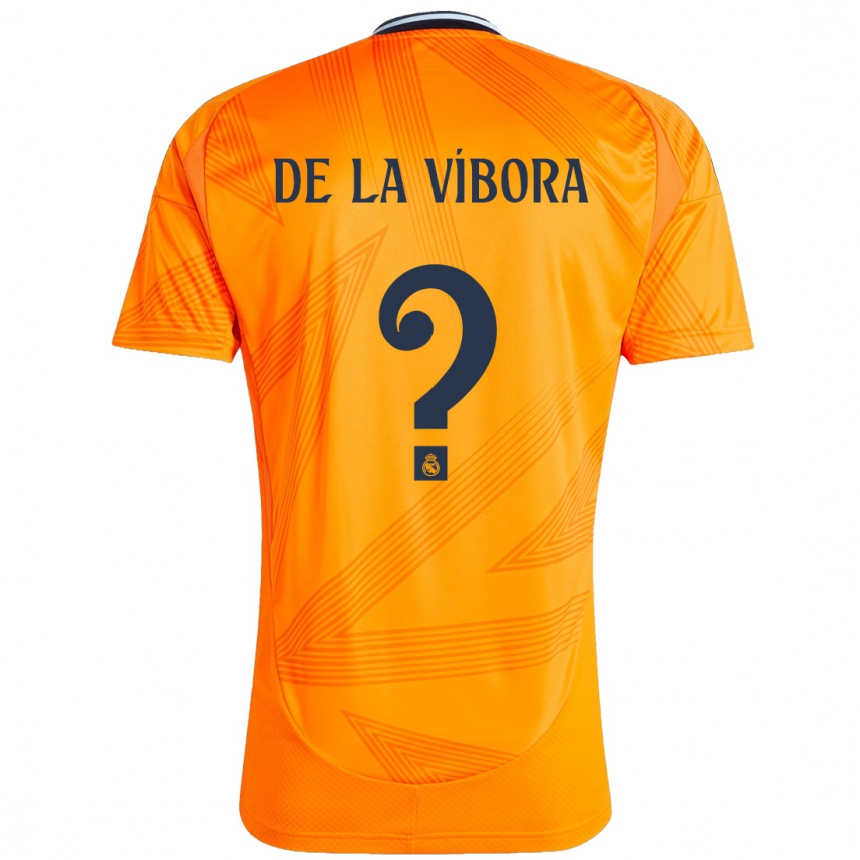 Femme Football Maillot David De La Víbora #0 Orange Tenues Extérieur 2024/25