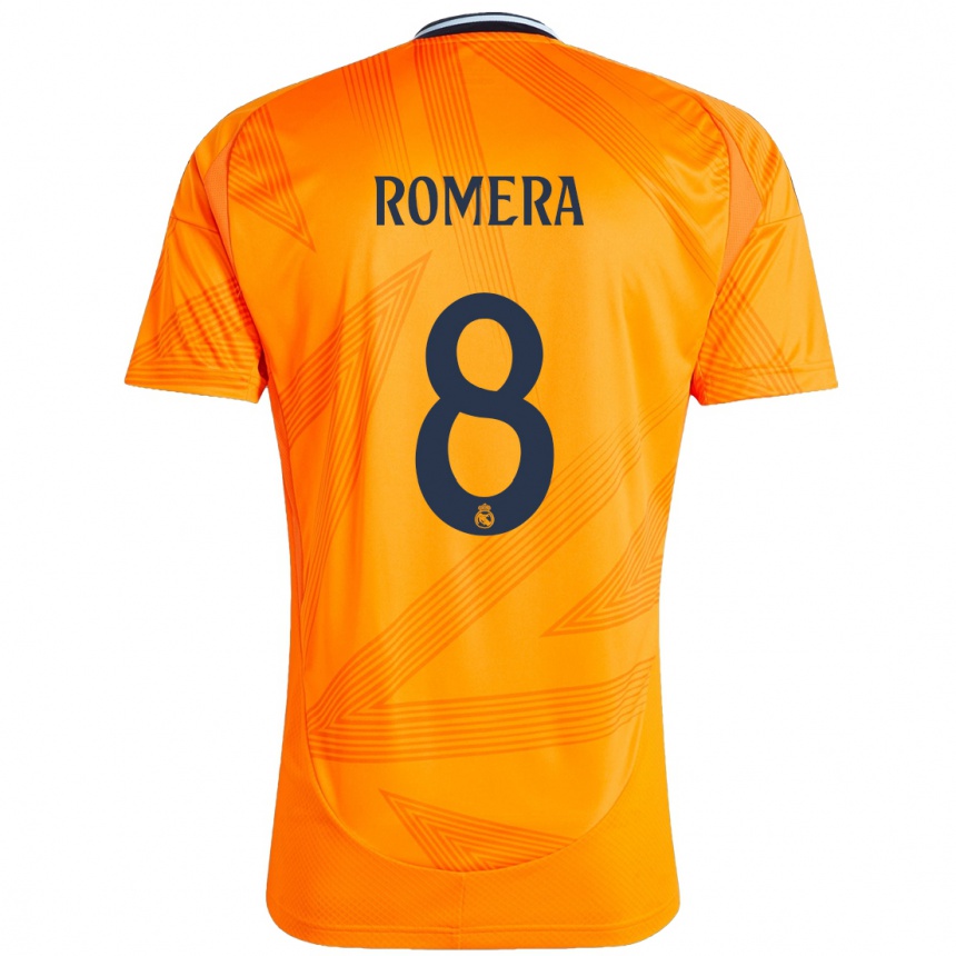 Femme Football Maillot Miguel Romera #8 Orange Tenues Extérieur 2024/25