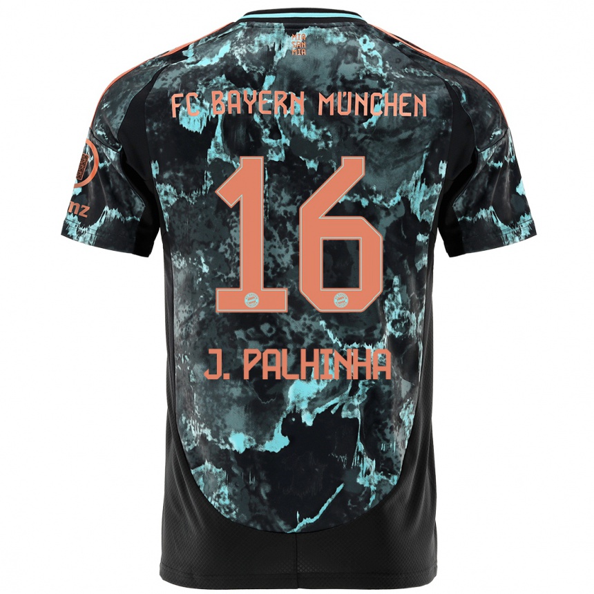 Femme Football Maillot João Palhinha #16 Noir Tenues Extérieur 2024/25