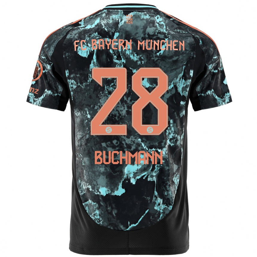 Femme Football Maillot Tarek Buchmann #28 Noir Tenues Extérieur 2024/25