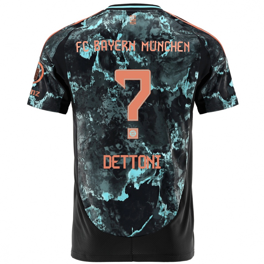 Femme Football Maillot Grayson Dettoni #0 Noir Tenues Extérieur 2024/25