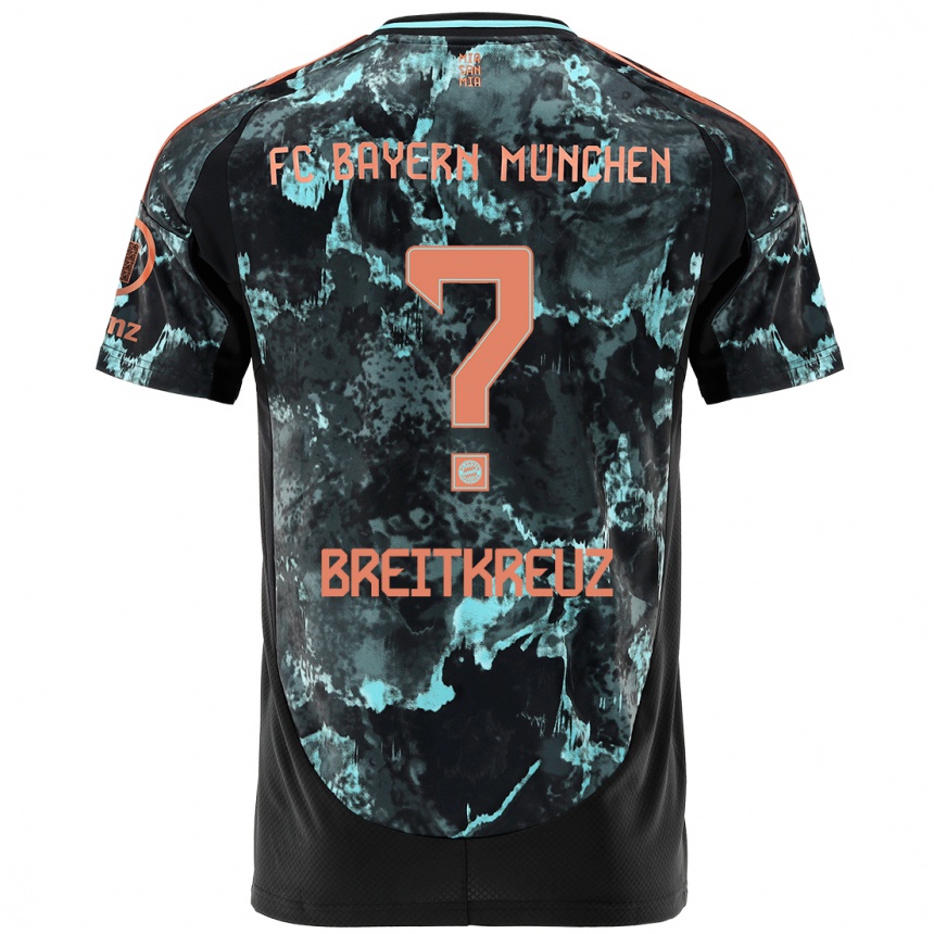 Femme Football Maillot Steve Breitkreuz #0 Noir Tenues Extérieur 2024/25