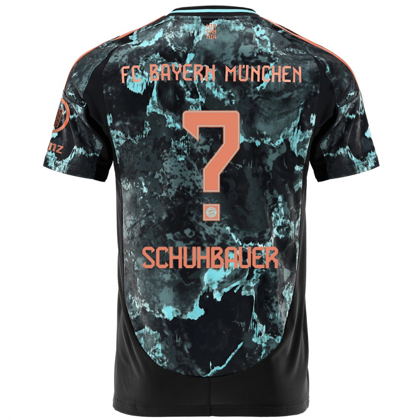 Femme Football Maillot Maximilian Schuhbauer #0 Noir Tenues Extérieur 2024/25