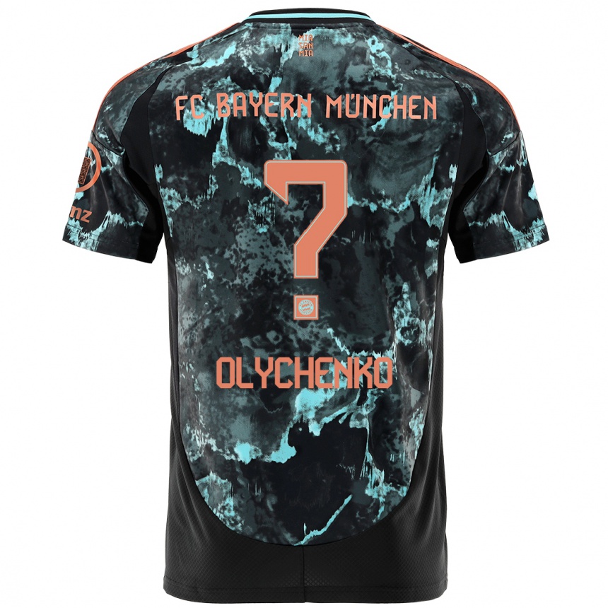 Femme Football Maillot Bogdan Olychenko #0 Noir Tenues Extérieur 2024/25