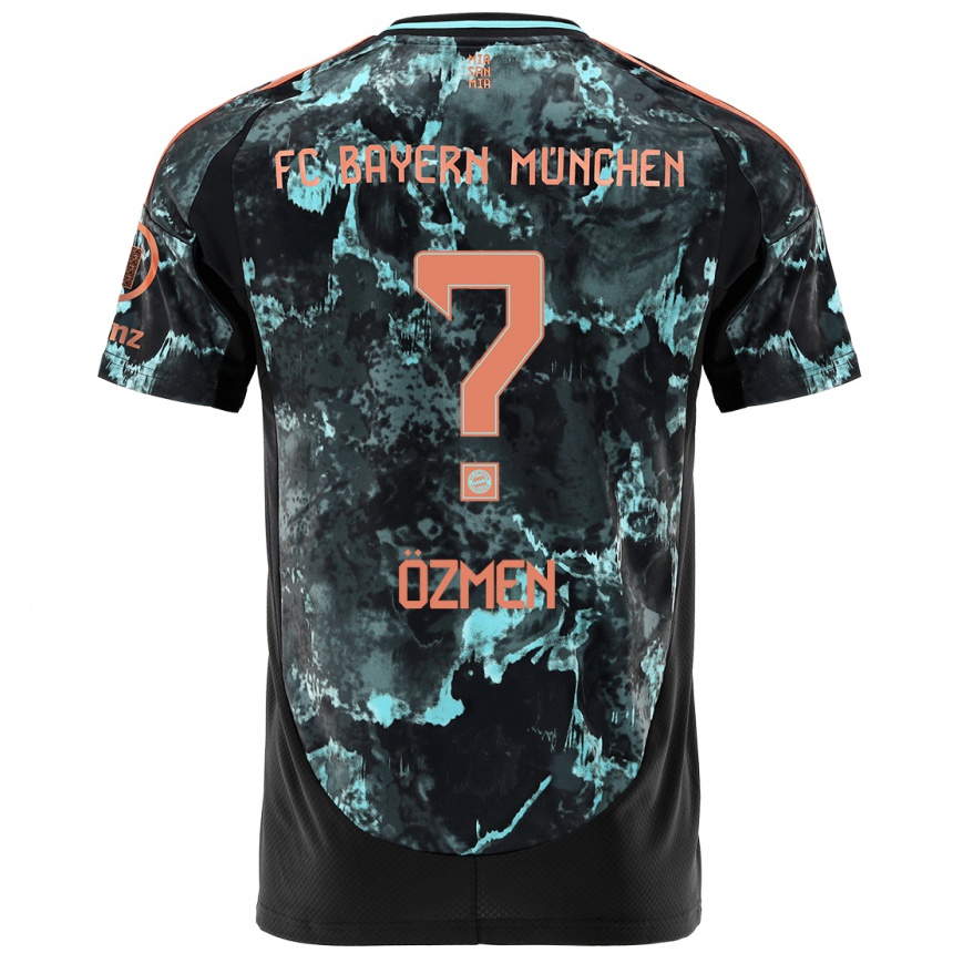 Femme Football Maillot Baran Özmen #0 Noir Tenues Extérieur 2024/25