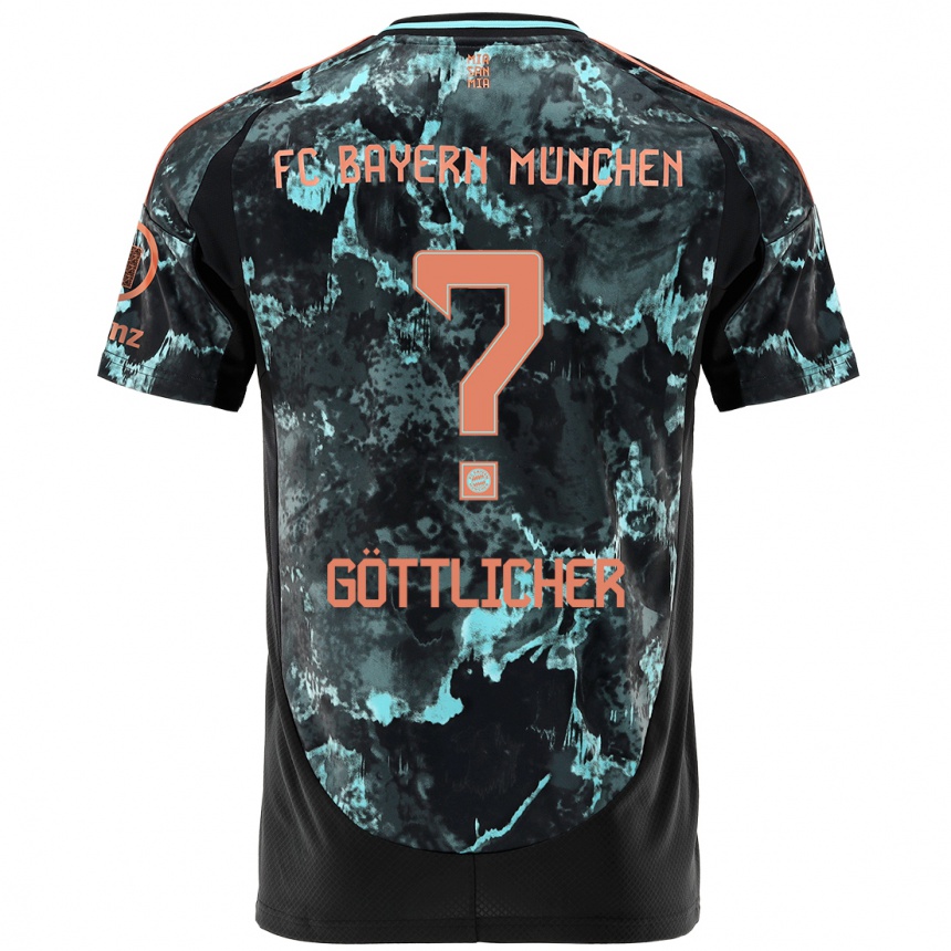 Femme Football Maillot Moritz Göttlicher #0 Noir Tenues Extérieur 2024/25