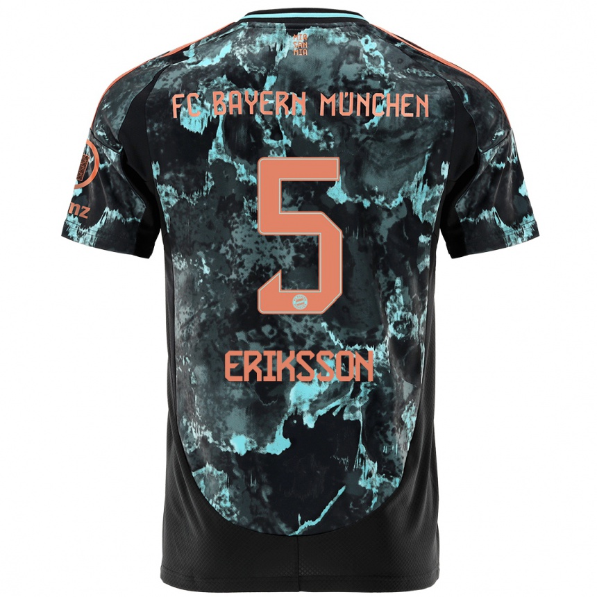 Femme Football Maillot Magdalena Eriksson #5 Noir Tenues Extérieur 2024/25