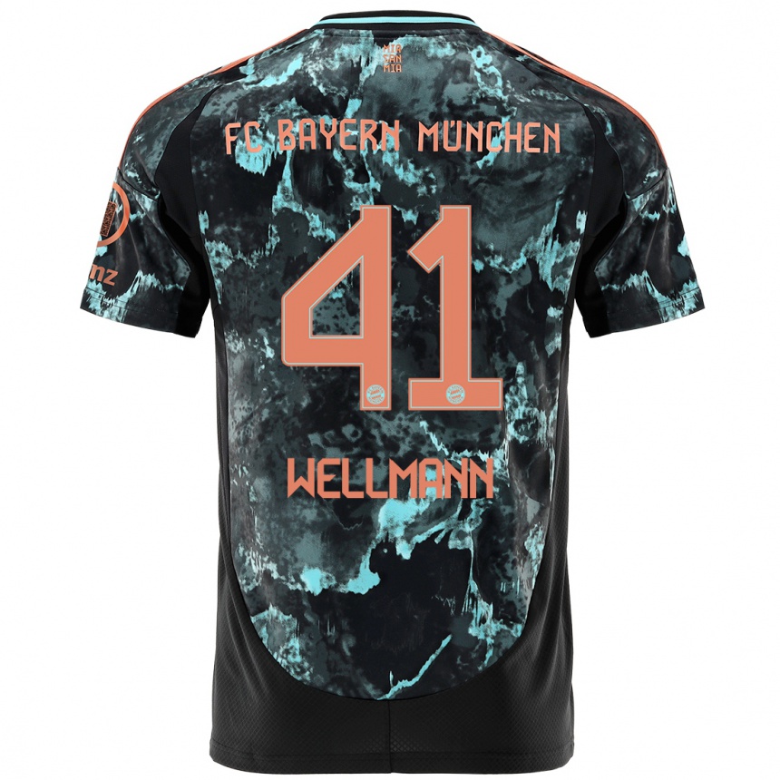 Femme Football Maillot Anna Wellmann #41 Noir Tenues Extérieur 2024/25