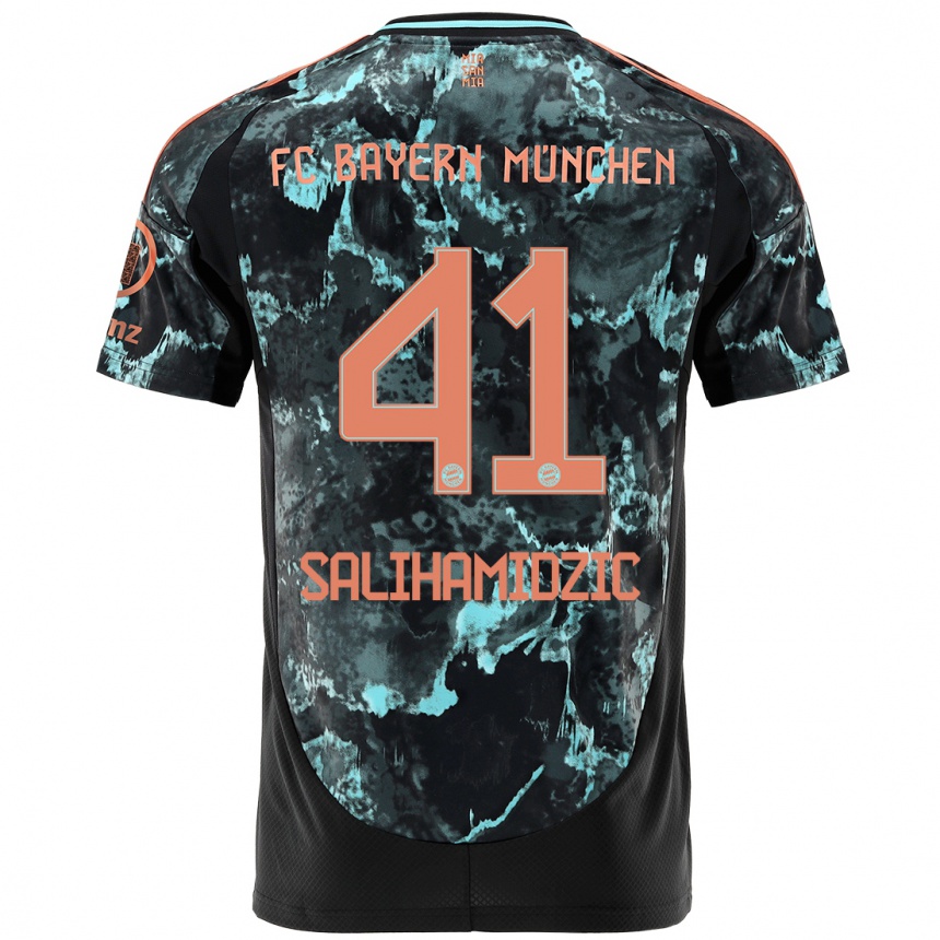 Femme Football Maillot Nick Salihamidzic #41 Noir Tenues Extérieur 2024/25