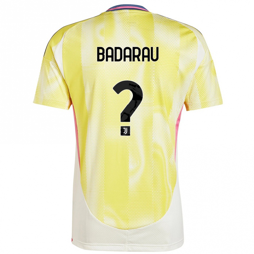 Femme Football Maillot Fabio Bădărău #0 Jaune Solaire Tenues Extérieur 2024/25