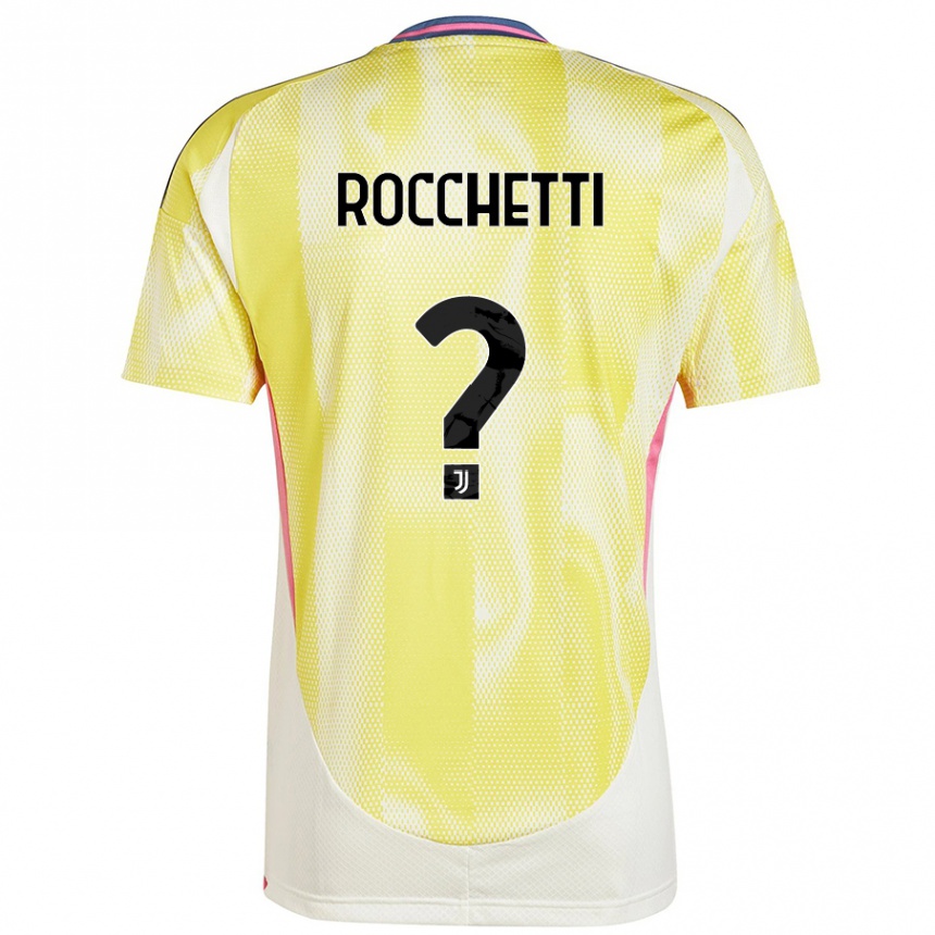 Femme Football Maillot Edoardo Rocchetti #0 Jaune Solaire Tenues Extérieur 2024/25