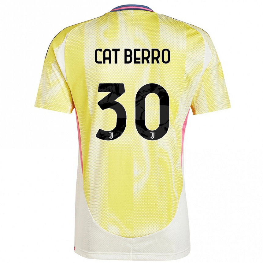 Femme Football Maillot Simone Cat Berro #30 Jaune Solaire Tenues Extérieur 2024/25