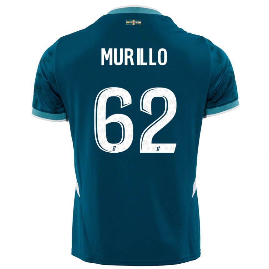 Femme Football Maillot Amir Murillo #62 Turquoise Bleu Tenues Extérieur 2024/25