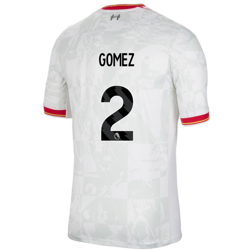 Femme Football Maillot Joe Gomez #2 Blanc Rouge Noir Troisieme 2024/25