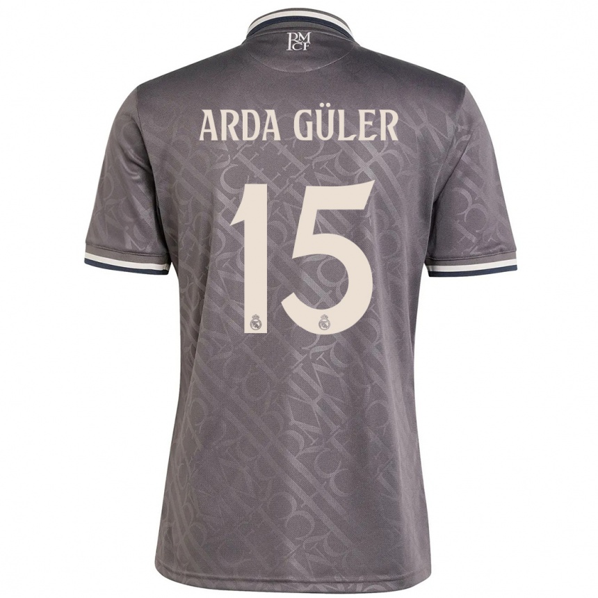 Femme Football Maillot Arda Güler #15 Anthracite Troisieme 2024/25