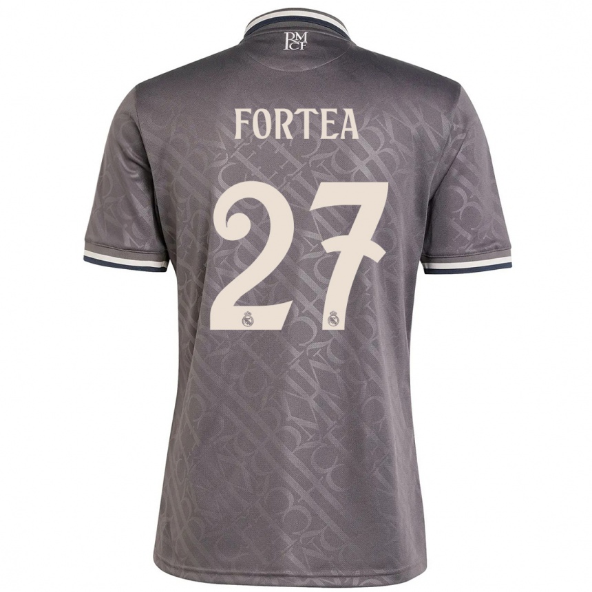 Femme Football Maillot Jesús Fortea #27 Anthracite Troisieme 2024/25