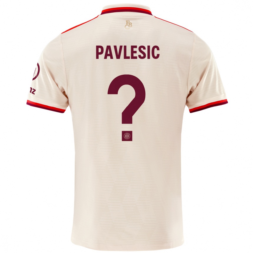 Femme Football Maillot Anthony Pavlesic #0 Lin Troisieme 2024/25