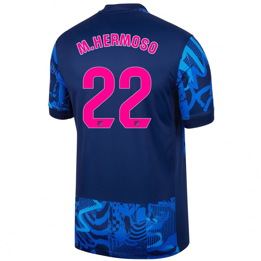 Femme Football Maillot Mario Hermoso #22 Bleu Royal Troisieme 2024/25