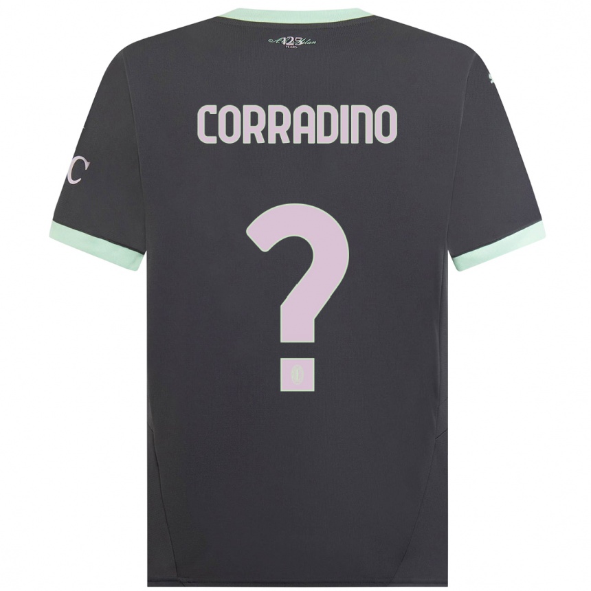 Femme Football Maillot Riccardo Corradino #0 Gris Troisieme 2024/25