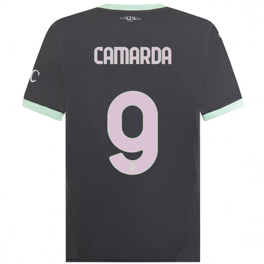 Femme Football Maillot Francesco Camarda #9 Gris Troisieme 2024/25